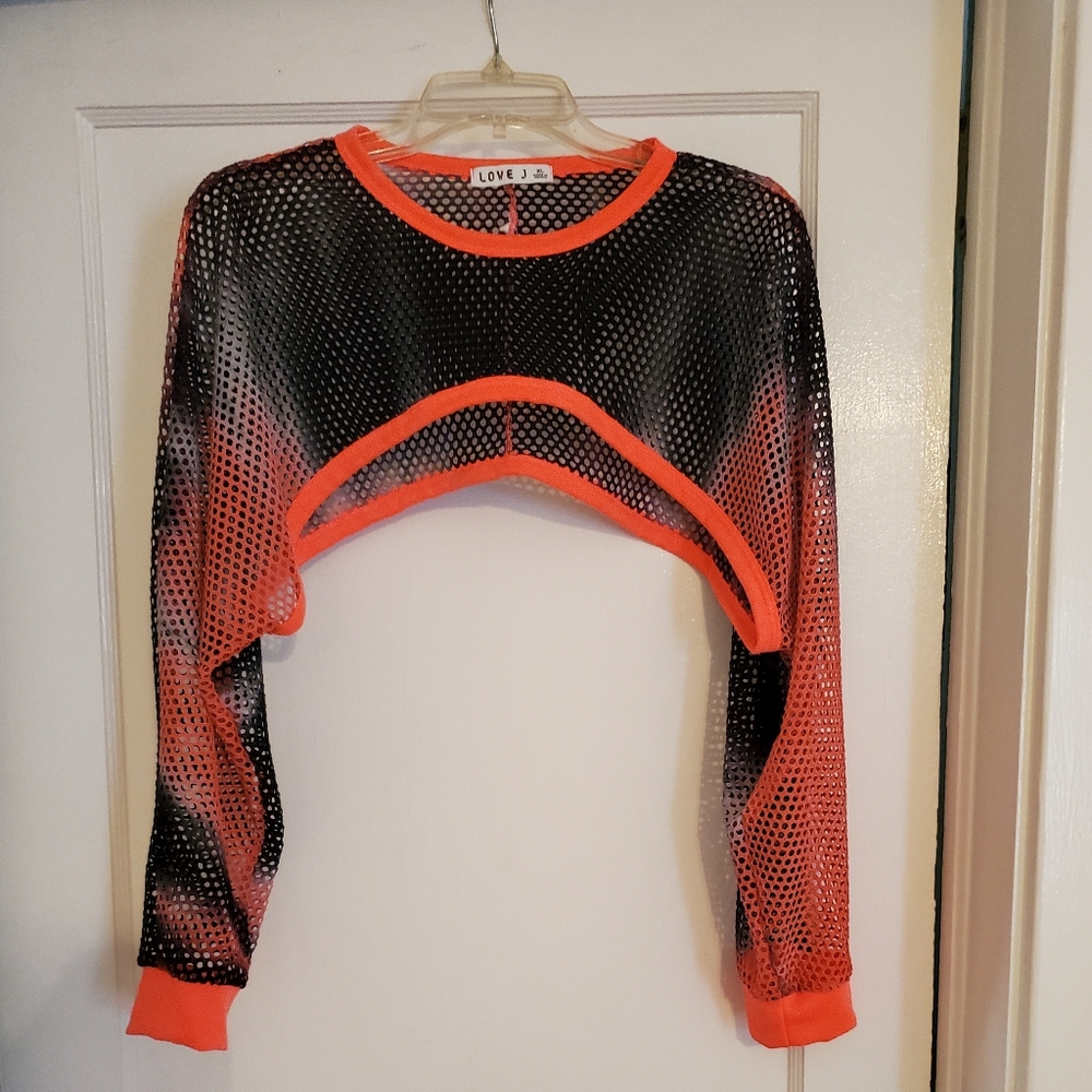 Mesh long sleeve top. Sz. XL Junior.